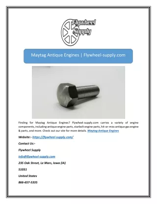 Maytag Antique Engines | Flywheel-supply.com
