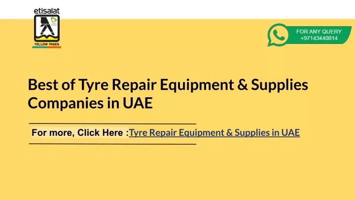 best of tyre repair equipment supplies companies