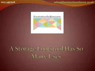 a storage footstool has so many uses