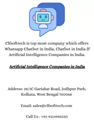 artificial intelligence companies in india