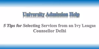 university admission help
