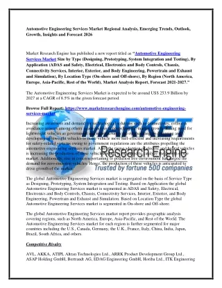 Automotive Engineering Services Market