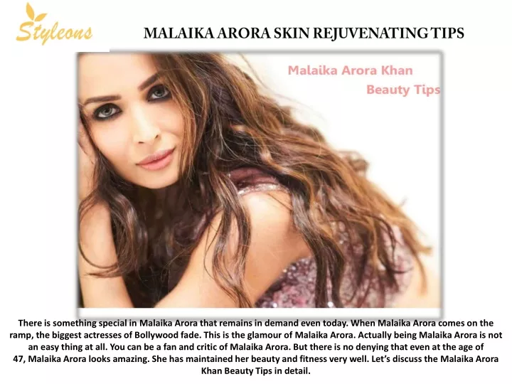 malaika arora skin rejuvenating tips