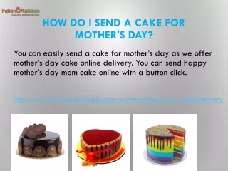 How do I send a cake for Mother's Day