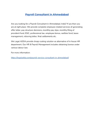 payroll consultant in ahmedabad