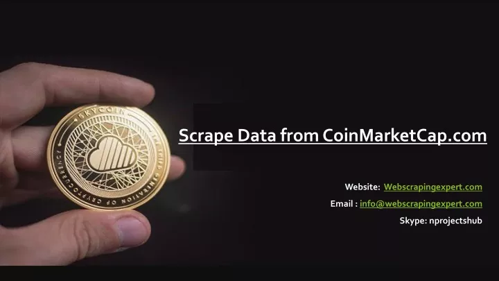 scrape data from coinmarketcap com