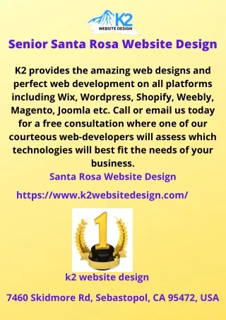 senior santa rosa website design