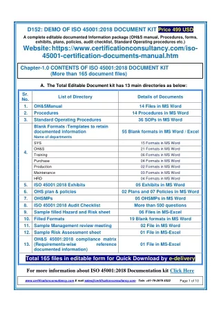 ISO 45001 Documents