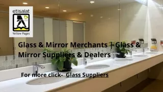Glass & Mirror Merchants | Glass & Mirror Suppliers & Dealers