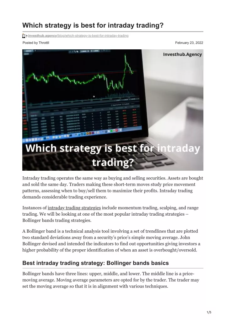 which strategy is best for intraday trading
