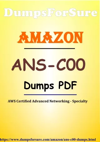 Get Certified from Amazon ANS-C00 Exam Dumps – DumpsForSure