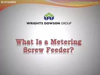 what is a metering screw feeder