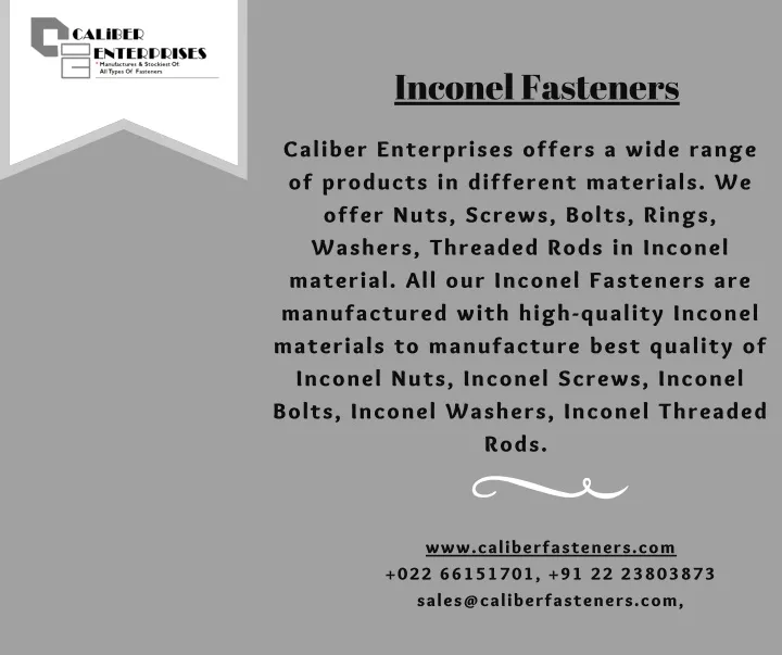 inconel fasteners