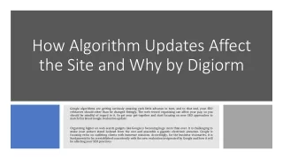 how algorithm updates affect the site and why by digiorm