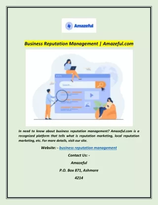 Business Reputation Management | Amazeful.com
