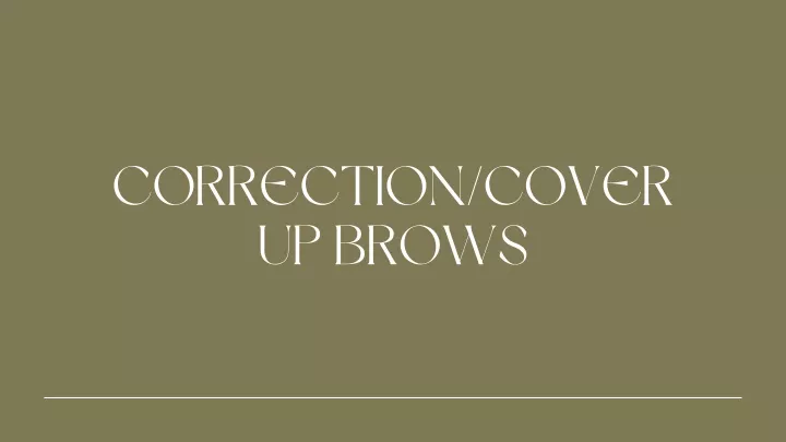 correction cover up brows