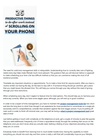 the need for solid time management skills