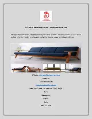 Solid Wood Bedroom Furniture  Airawathandicraft