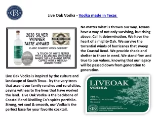 Colonel Fannin's Whiskey Company - Texas made Vodka - About us