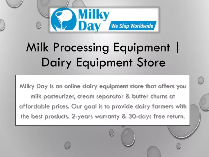 milk processing equipment dairy equipment store