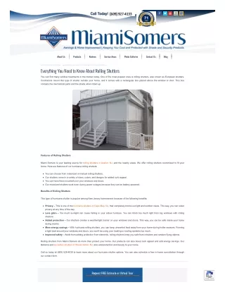 Everything You Need to Know About Rolling Shutters