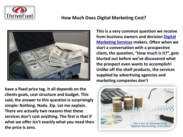 how much does digital marketing cost