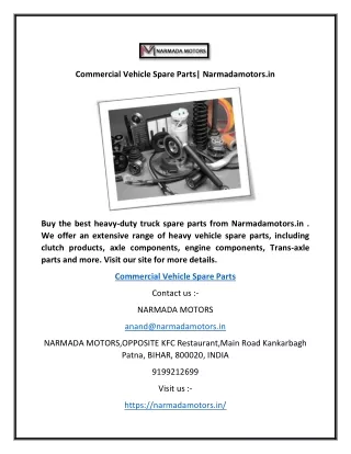 Commercial Vehicle Spare Parts| Narmadamotors.in