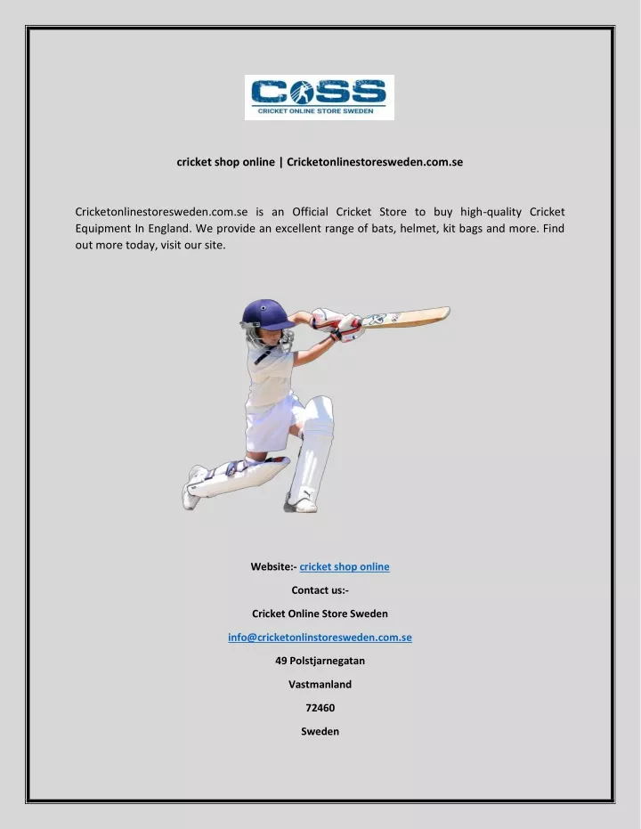 cricket shop online cricketonlinestoresweden