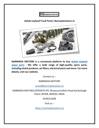 Ashok Leyland Truck Parts| Narmadamotors.in