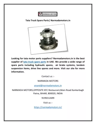 Tata Truck Spare Parts| Narmadamotors.in