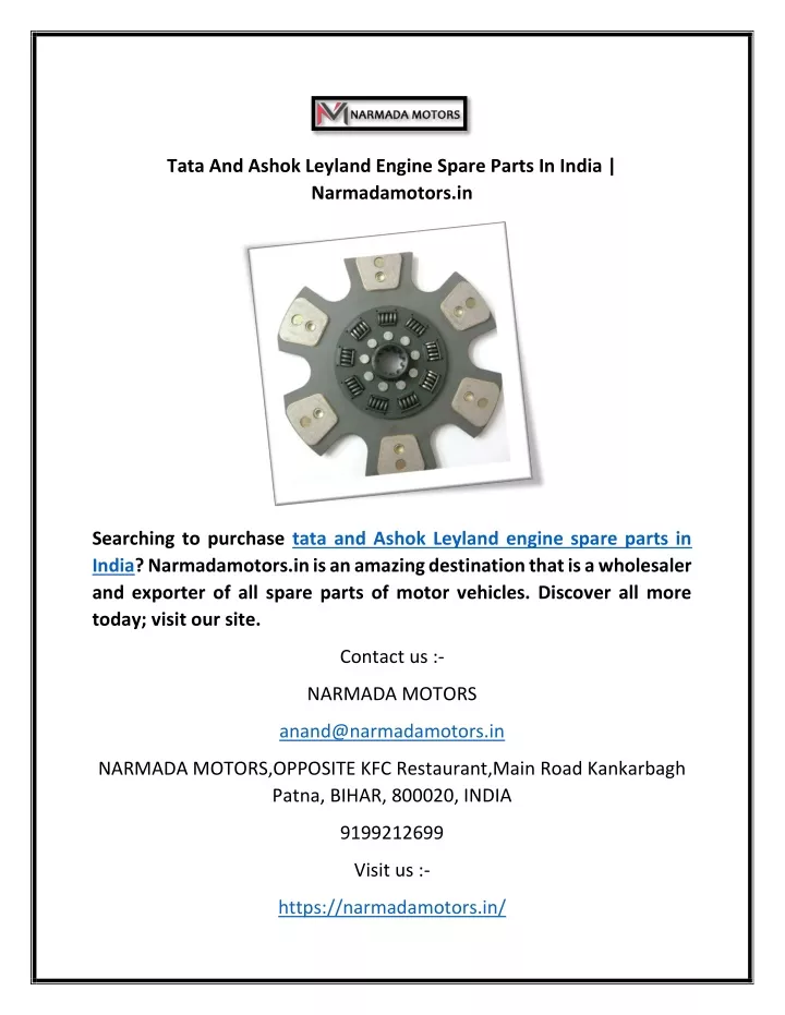tata and ashok leyland engine spare parts
