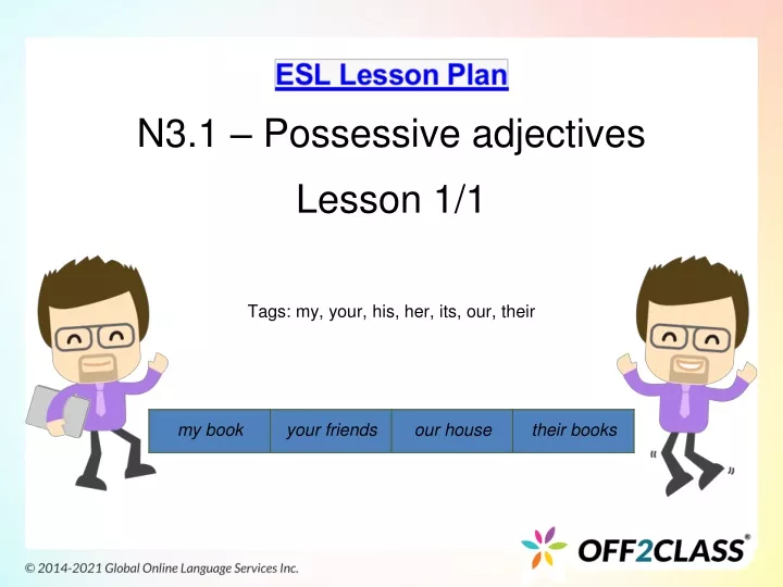 n3 1 possessive adjectives lesson 1 1