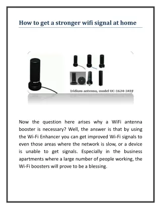 how to get a stronger wifi signal at home