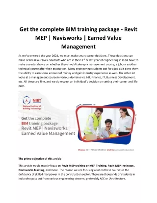 get the complete bim training package revit