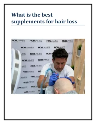 what is the best supplements for hair loss