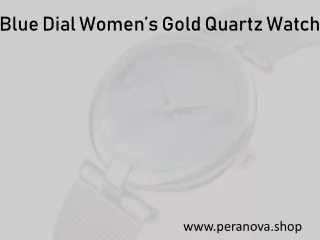 Blue Dial Women’s Gold Quartz Watch