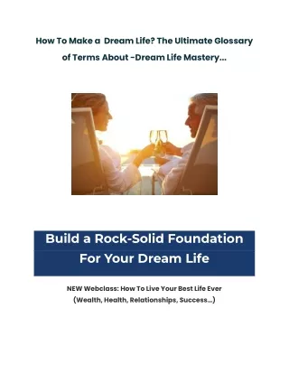 How To Make a  Dream Life _ The Ultimate Glossary of Terms About -Dream Life Mastery...