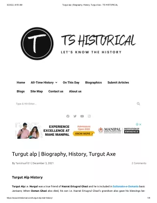 Turgut alp _ Biography, History, Turgut Axe - TS HISTORICAL