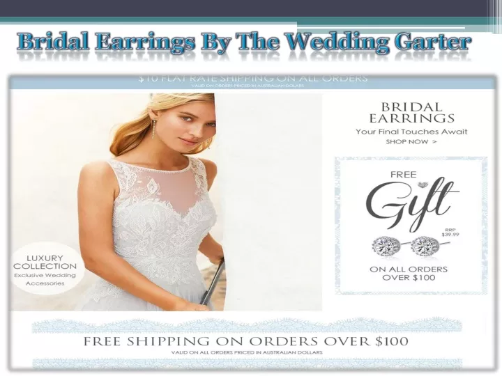 bridal earrings by the wedding garter