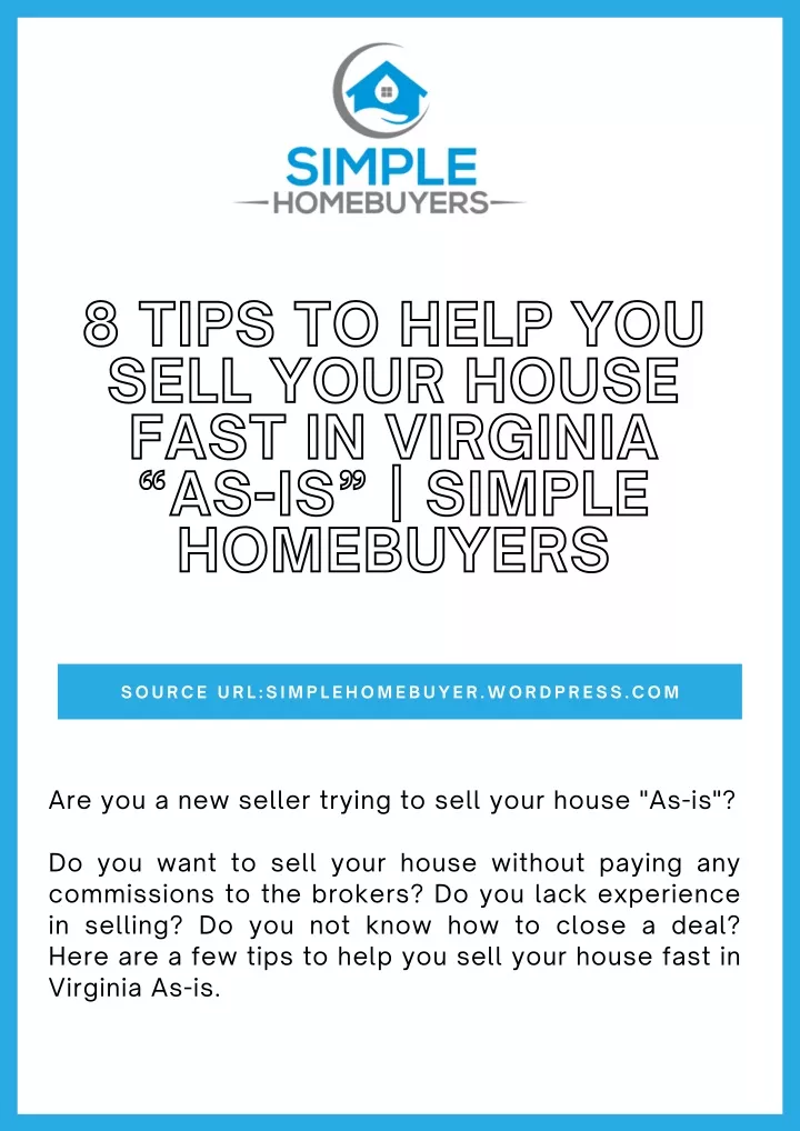 8 tips to help you sell your house fast