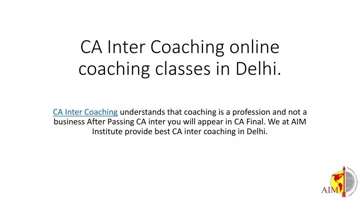 ca inter coaching online coaching classes in delhi