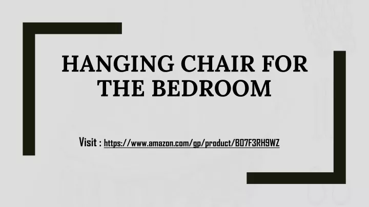 hanging chair for the bedroom