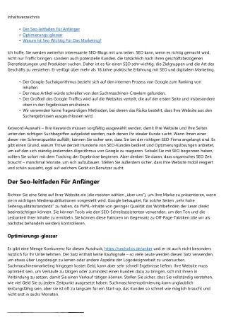 inhaltsverzeichnis