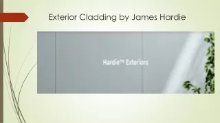 exterior cladding by james hardie