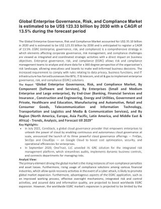 global enterprise governance risk and compliance