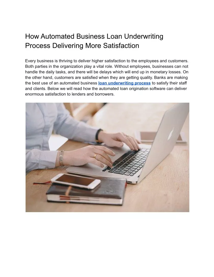 how automated business loan underwriting process