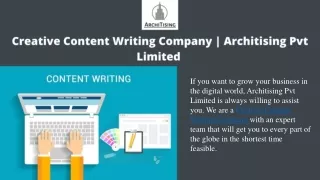 Creative Content Writing Company - Architising Pvt Limited