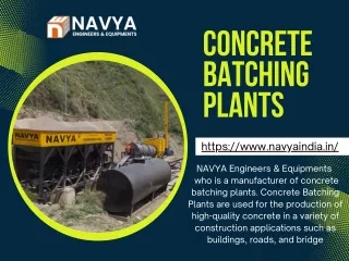 Best Concrete Batching Plant Manufacturers and supplier in India |  91-985559785