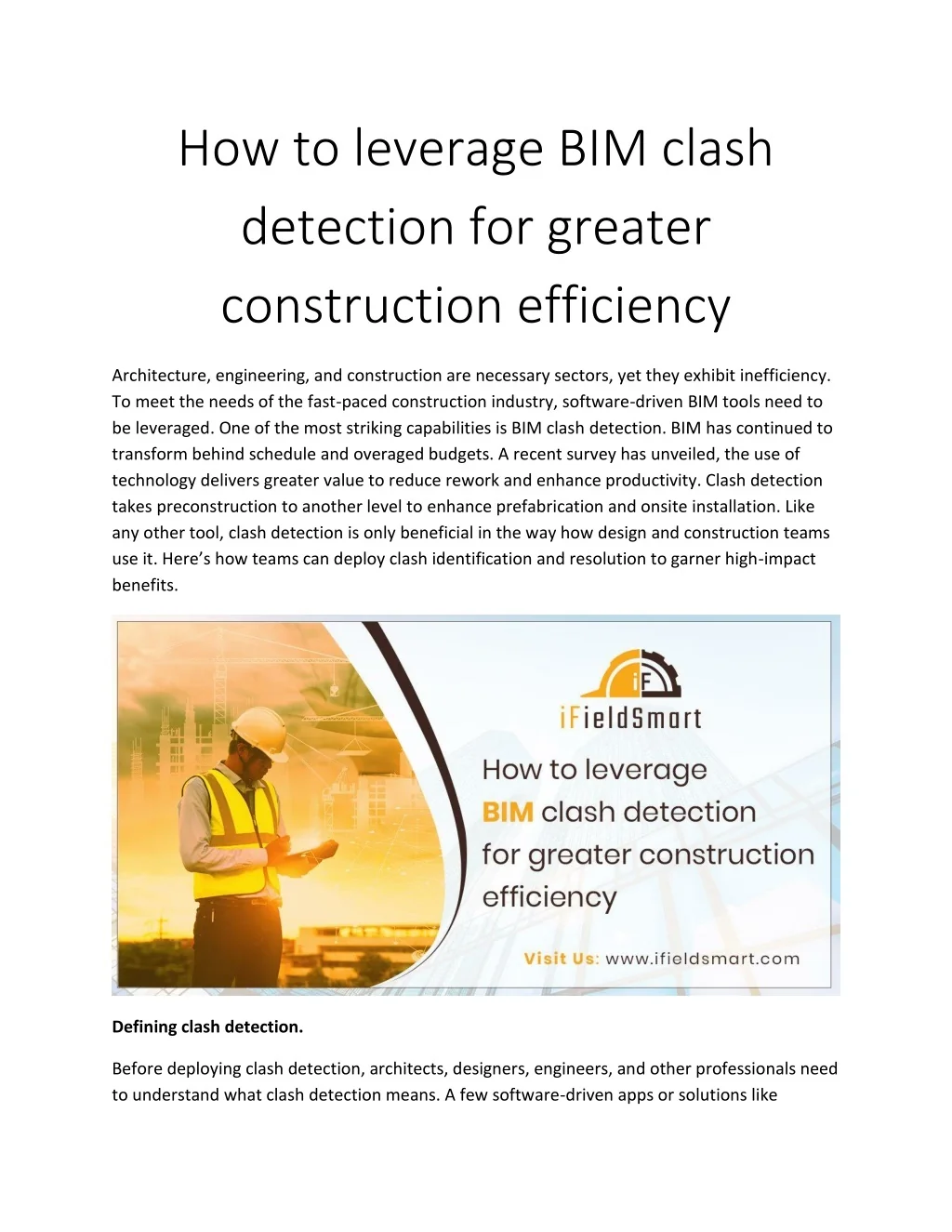 PPT - How to leverage BIM clash detection for greater construction ...