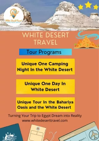 White Desert travel - Unique tour programs Itinerary